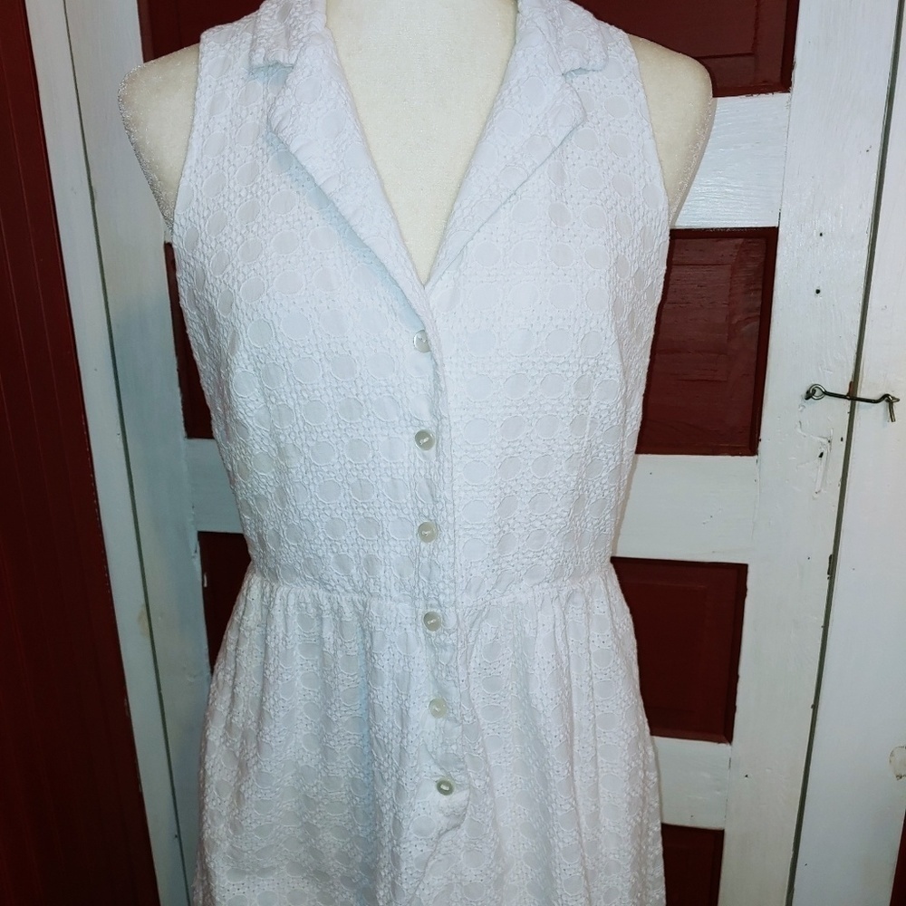 Gabby Skye Textured Print Dress 10
